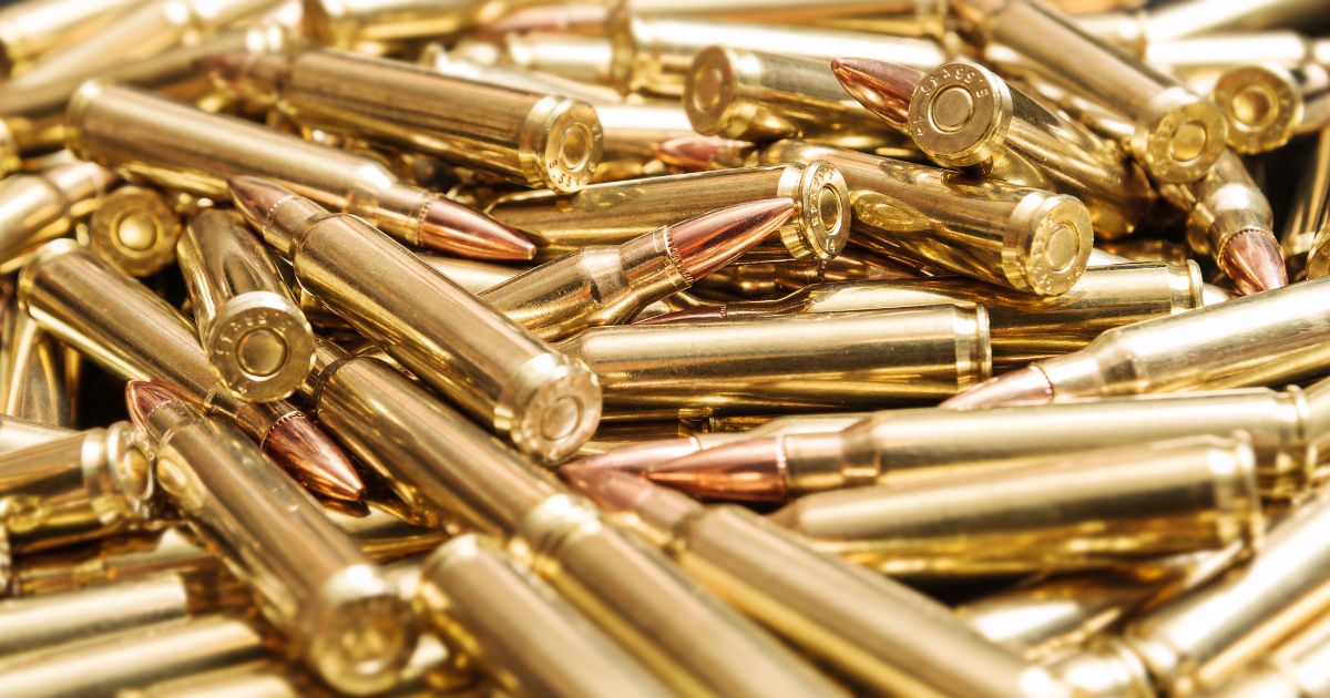 A stock photo shows a pile of loose ammo.
