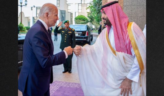 President Joe Biden's chummy 2022 fist-bump with Saudi Crown Prince Mohammed bin Salman, right, was a far cry from the tough talk Biden employed during his presidential campaign, in which he pledged to make Saudi Arabia a "pariah."
