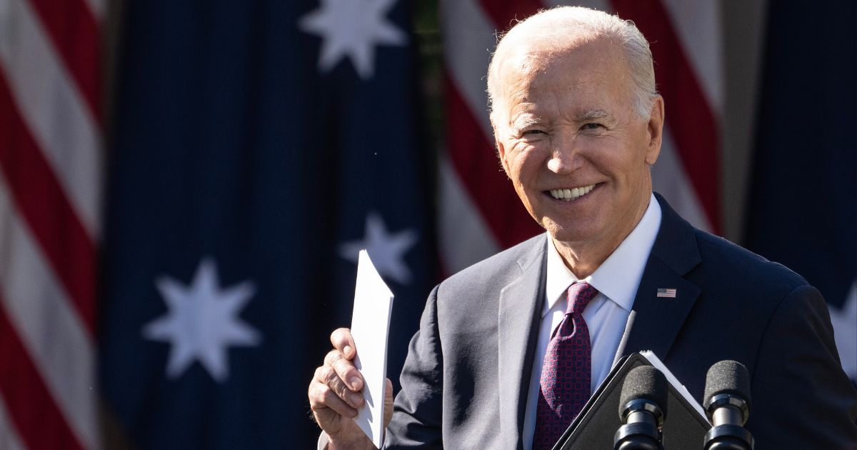President Joe Biden held an unusually detailed cheat sheet at a White House Rose Garden press conference Wednesday.