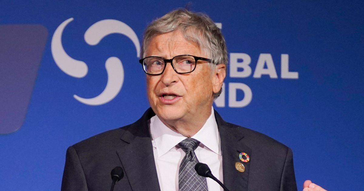 Bill Gates speaking during the Global Fund's Seventh Replenishment Conference