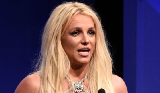 Britney Spears accepts the Vanguard award at the 29th annual GLAAD Media Awards at the Beverly Hilton Hotel in Beverly Hills, California, on April 12, 2018.