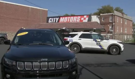 On Wednesday, Philadelphia police are filmed outside of a newly opened City Motors car dealership, where owner Nathan Kriegle had seven cars and their titles stolen within one week.