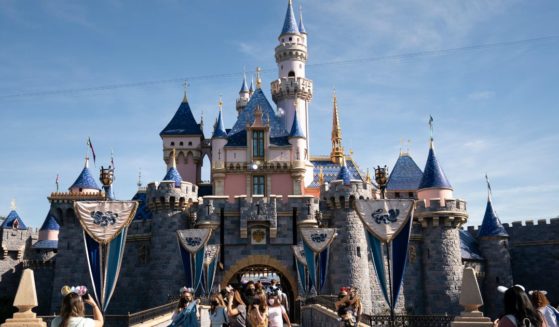 The Sleeping Beauty Castle is seen at Disneyland in Anaheim, California, on April 30, 2021.
