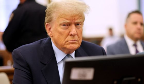 Former President Donald Trump sits in the courtroom during his civil fraud trial at New York State Supreme Court in New York City on Wednesday.