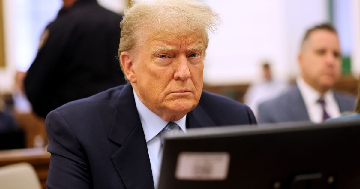 Former President Donald Trump sits in the courtroom during his civil fraud trial at New York State Supreme Court in New York City on Wednesday.