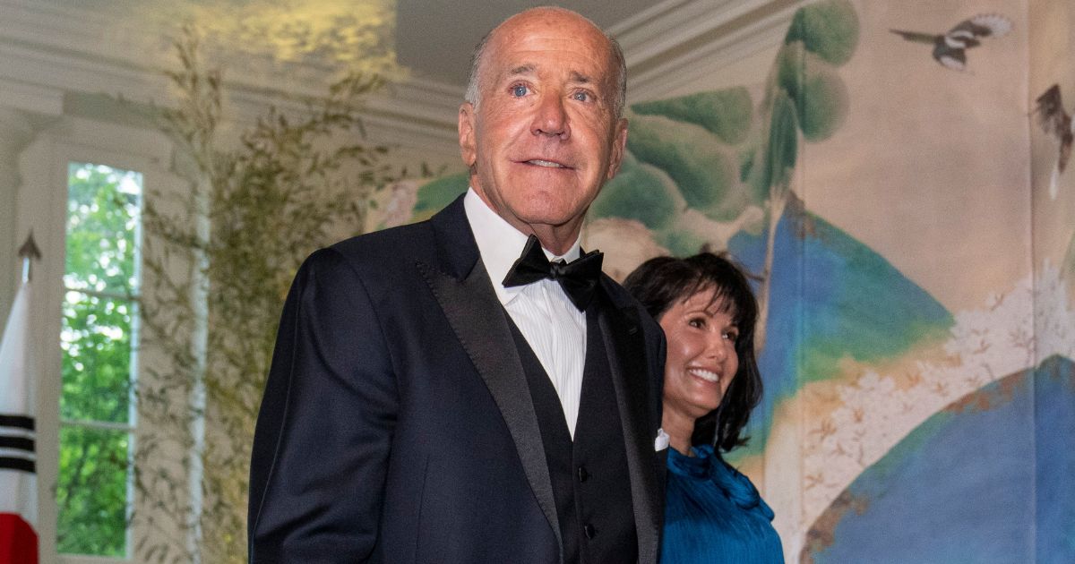 Frank Biden, the younger brother of President Joe Biden, arrives for the State Dinner with the president and South Korean President Yoon Suk Yeol at the White House in Washington, D.C., on April 26. The younger Biden has recently confirmed that a nude photo that appeared on gay dating website is of himself, but he claims it must have been uploaded by people who hacked into his phone.