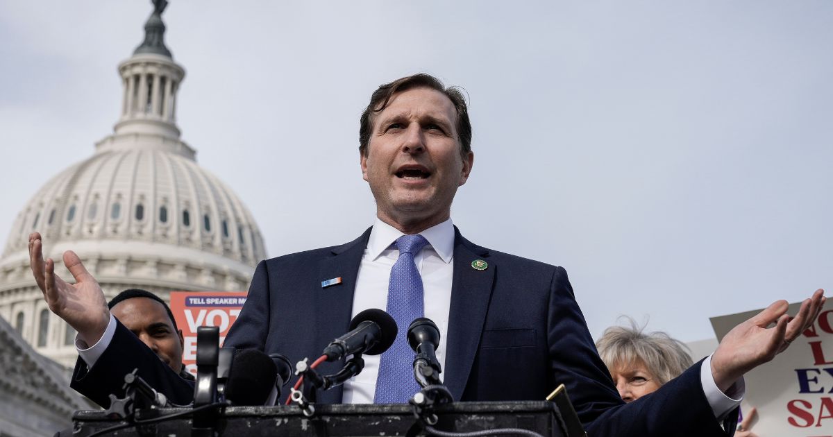 Democratic Rep. Dan Goldman of New York speaks during a news conference outside the U.S. Capitol in Washington on Feb. 7.
