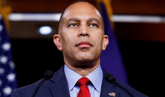 House Minority Leader Hakeem Jeffries speaks to reporters about government funding from the U.S. Capitol in Washington, D.C., on Sept 29. As the House of Representatives tries to fill the role for speaker of the House, some Republicans may make a deal with Jeffries and the Democrats, instead of rallying behind Rep. Jim Jordan.
