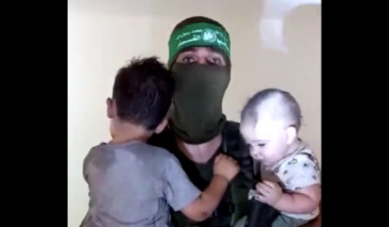 Hamas has released a video of militants holding Israeli children.