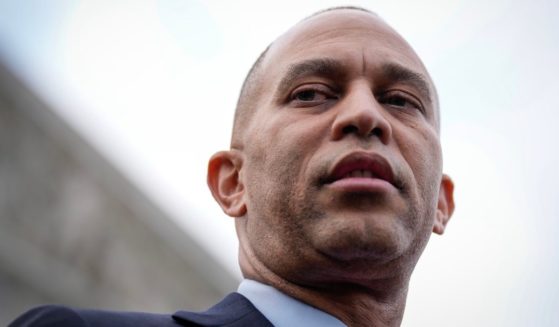 House Minority Leader Hakeem Jeffries speaks to reporters on the steps of the U.S. Capitol in Washington on Oct. 17.