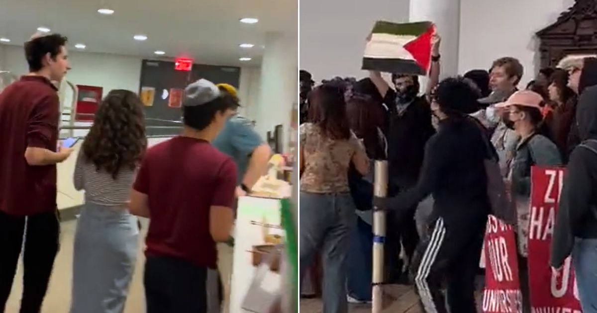 Jewish students in the Cooper Union library in New York were confronted by pro-Palestinian protesters who banged on the door.