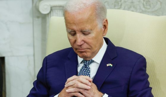 President Joe Biden listens during a meeting with Indian Prime Minister Narendra Modi in the Oval Office of the White House in Washington on June 22.