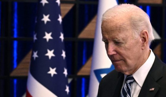 President Joe Biden leaves after a press conference in Tel Aviv, Israel, on Wednesday. The State Department has issued a "worldwide caution" warning for all Americans in the wake of the Hamas attacks on Israel.