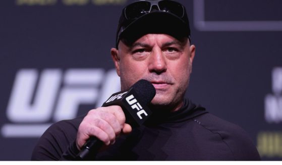 Joe Rogan attends the UFC 277 ceremonial weigh-in in Dallas, Texas, on July 29. On his Sept. 29 podcast, Rogan opened up about his children's experience in the California education system, and he was not happy about it.