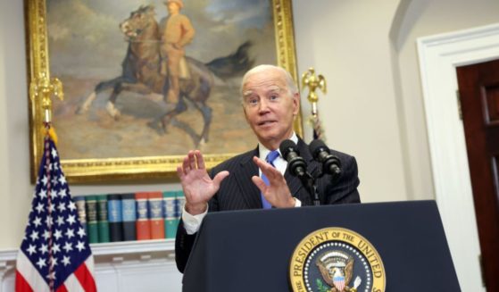 President Biden delivers remarks Friday in the White House.