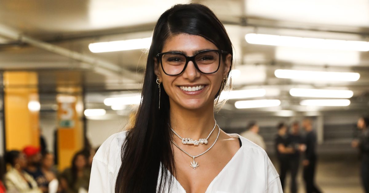 Mia Khalifa attends the Supriya Lele show in London, England, on Sept. 18. Khalifa sparked outrage online over her string of X posts over the weekend supporting Hamas, one of which called for them to "film horizontally."