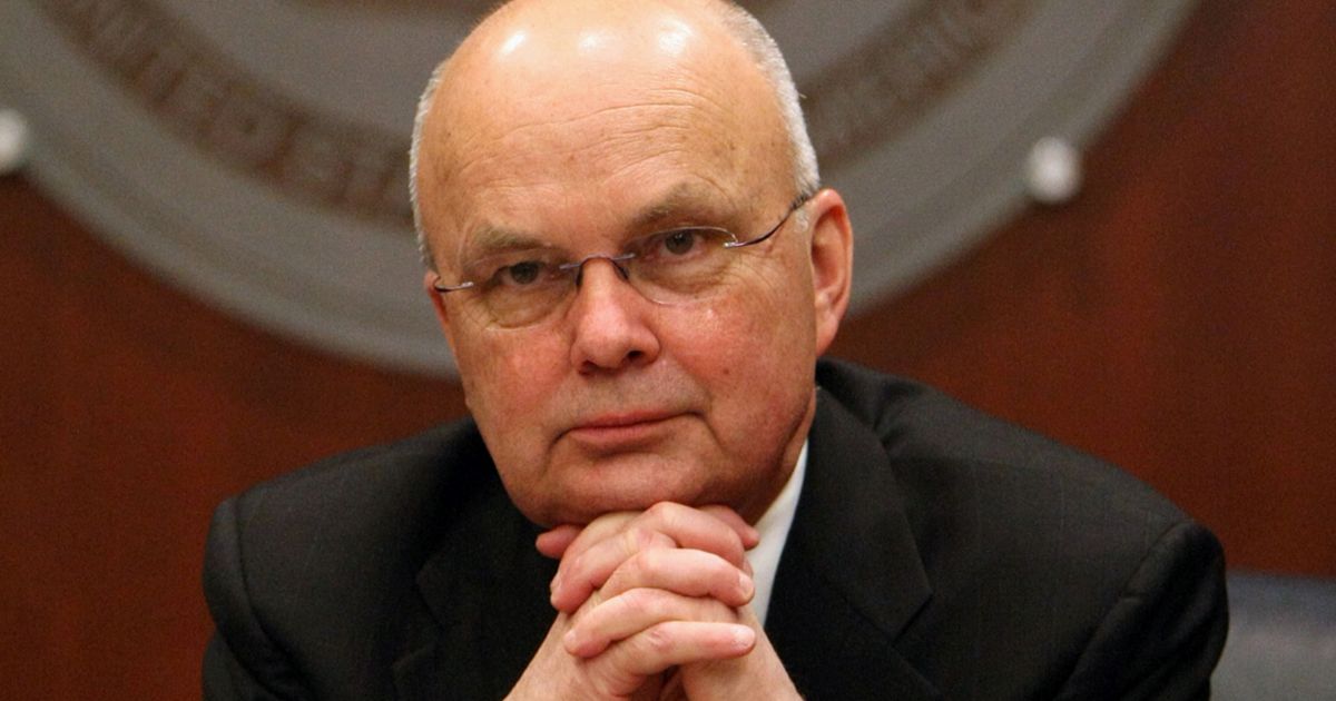 Then-CIA Director Michael Hayden participates in a news conference at the CIA headquarters in Langley, Virginia, on Jan 15, 2009. Recently, Hayden made a comment on the social media platform X that Sen.Tommy Tuberville should be removed from "the human race." (