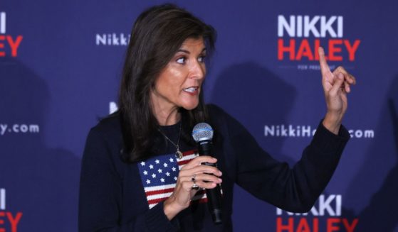 Republican presidential candidate former U.N. Ambassador Nikki Haley speaks during a town hall Thursday in Rochester, New Hampshire. Haley has taken a strong stance defending Israel against calls for "restraint" in their retaliation against Hamas for last week's attacks on Israeli civilians and military posts.