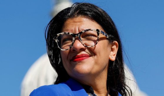 Rep. Rashida Tlaib arrives at a news conference on the introduction of the "Restaurant Workers Bill of Rights" outside the U.S. Capitol Building in Washington, D.C., on Sept. 19. Tlaib is facing criticism from several on the left for her comments following Hamas' attack on Israel over the weekend.