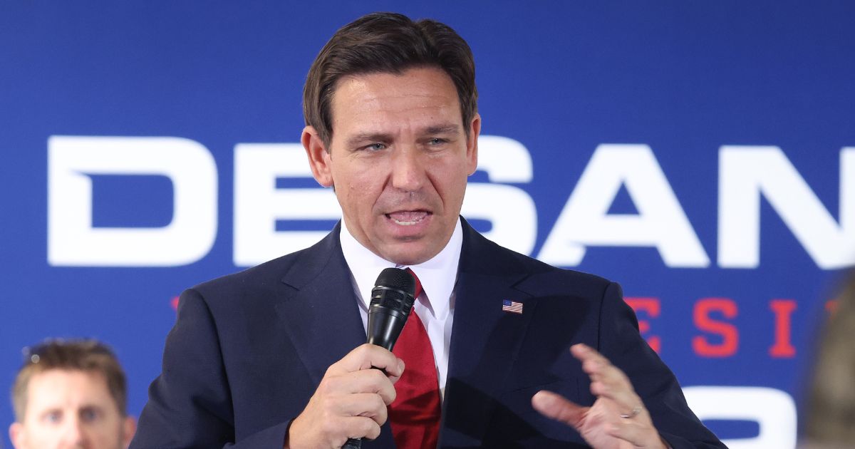 Republican presidential candidate Florida Gov. Ron DeSantis, seen at an Oct. 8 campaign appearance in Cedar Rapids, Iowa, is arranging help for more than 1,000 Floridians trapped in Israel since Hamas terrorists attacked the nation Saturday, plunging the country into war.