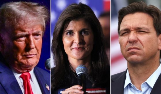 Republican presidential candidates former President Donald Trump, left, and Gov. Ron DeSantis, right, have said they would not allow refugees from Gaza to enter the U.S.; however, GOP hopeful NIkki Haley, middle, has taken a different stance and believes the civilians could be separated from the terrorists and allowed entrance into America.