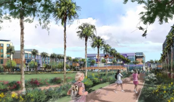 This image shows an artists rendering of Grand Canyon University in Phoenix, Arizona. The school announced on its website on Oct. 5 that it is being targeted by the federal government.