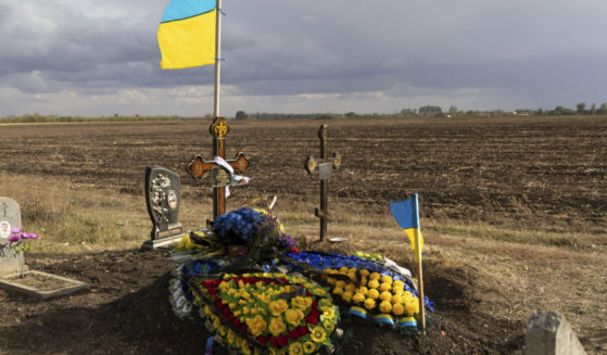 grave of Ukrainian soldier Andrii Kozyr