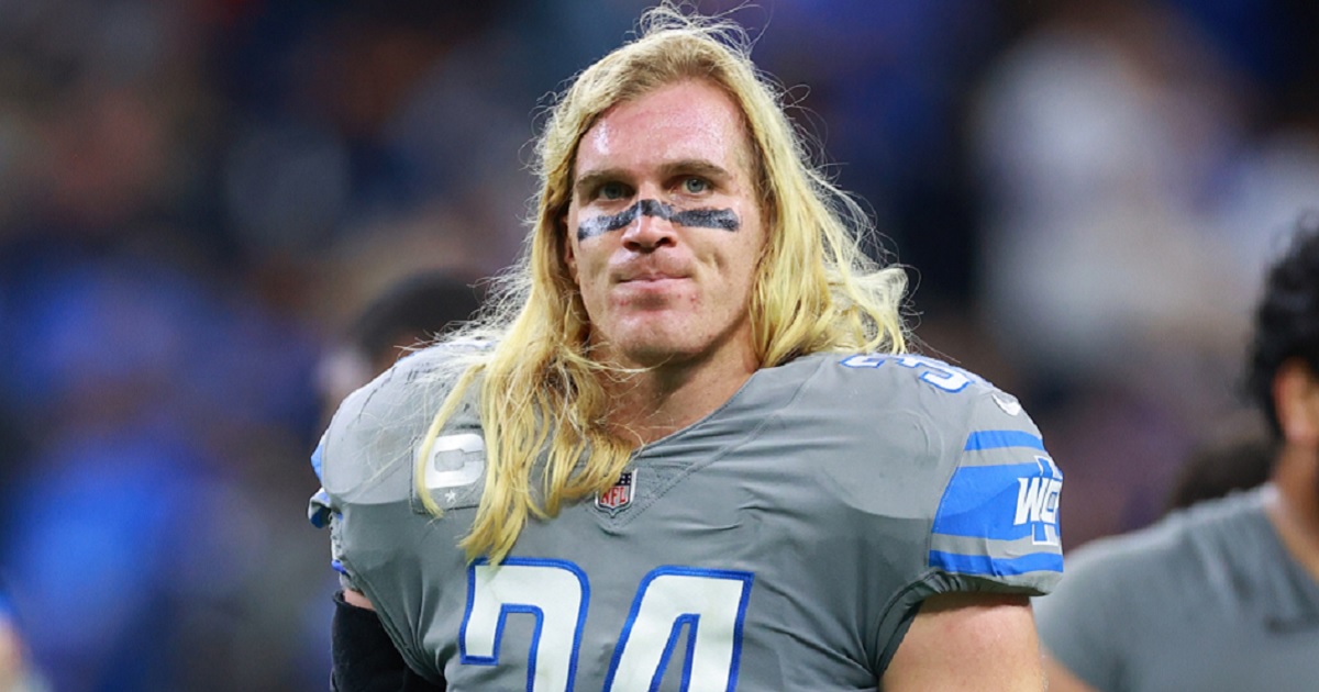 Detroit Lions linebacker Alex Anzalone, pictured in a 2021 file photo, published a social media post on Sunday asking President Joe Biden to get Anzalone's parents out of Israel.