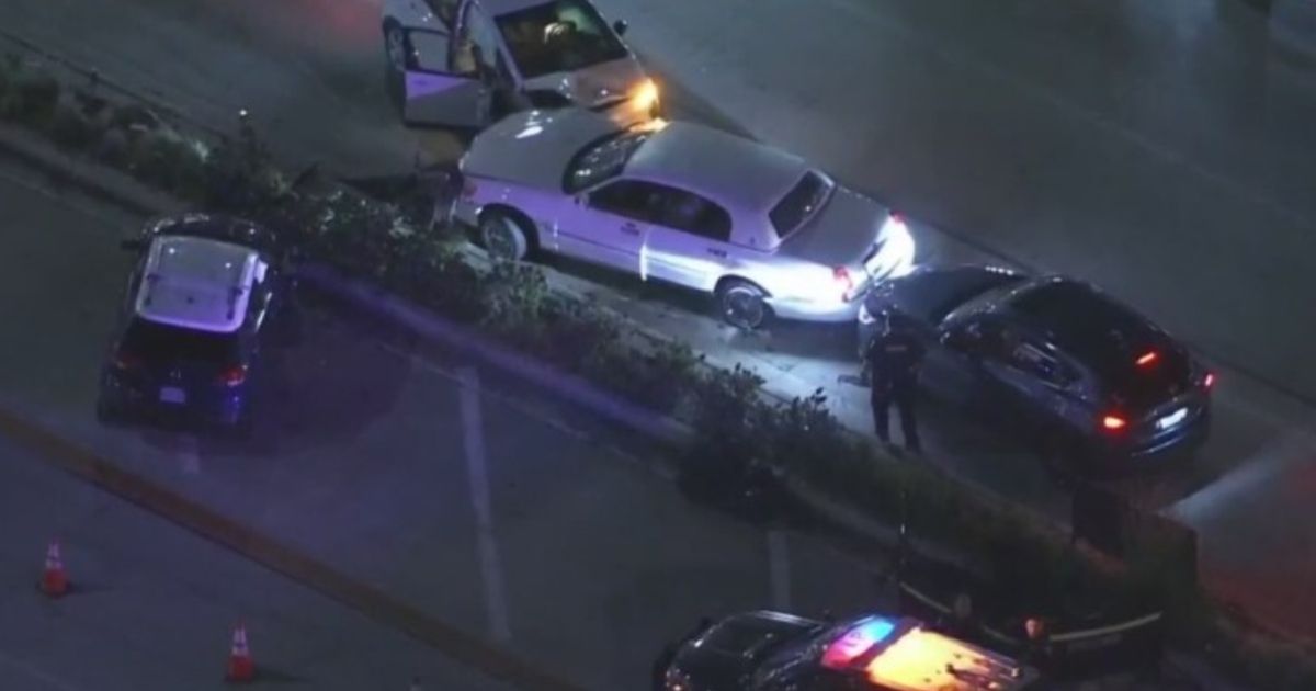 This Twitter screen shot shows the scene of a fatal vehicular accident in Long Beach, California.