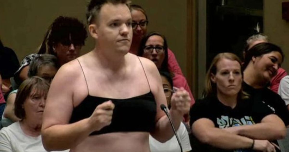 Ira Latham stripped down in protest of proposed dress code policies during an Arizona school board meeting.