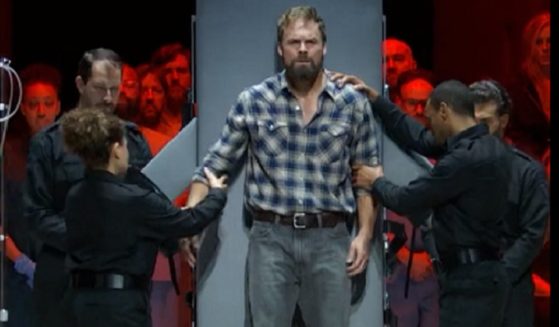 The lethal-injection execution scene from the opera "Dead Man Walking."