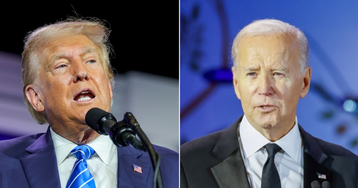 Former President Donald Trump, left, took to social media early Monday to issue a warning to President Joe Biden, right, that every American should be paying attention to - but especially every Democrat.