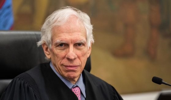New York State Supreme Court Justice Arthur Engoron, sits inside the courtroom during former US President Donald Trump's civil fraud trial in New York City on October 17, 2023.