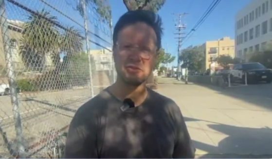 Convicted pedophile Adam Moore set up camp across the street from a San Francisco grade school with a sign offering "free fentanyl 4 new users."