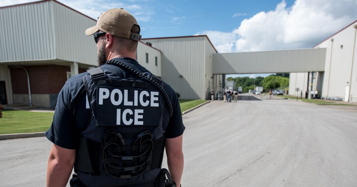 US Immigration and Customs Enforcement's (ICE) special agent preparing to arrest alleged immigration violators at Fresh Mark, Salem, June 19, 2018.