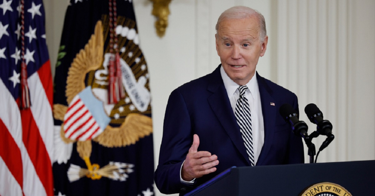 President Joe Biden, pictured speaking at the White House on Monday, won't be on the ballot for the New Hampshire primary.