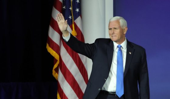 Former U.S. Vice President Mike Pence arrives at the Republican Jewish Coalition's Annual Leadership Summit at The Venetian Resort Las Vegas on October 28, 2023 in Las Vegas, Nevada.