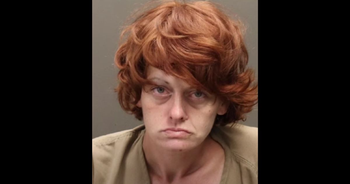 This YouTube screen shot shows the mug shot of Rebecca Auborn, who has been accused of a number of crimes.