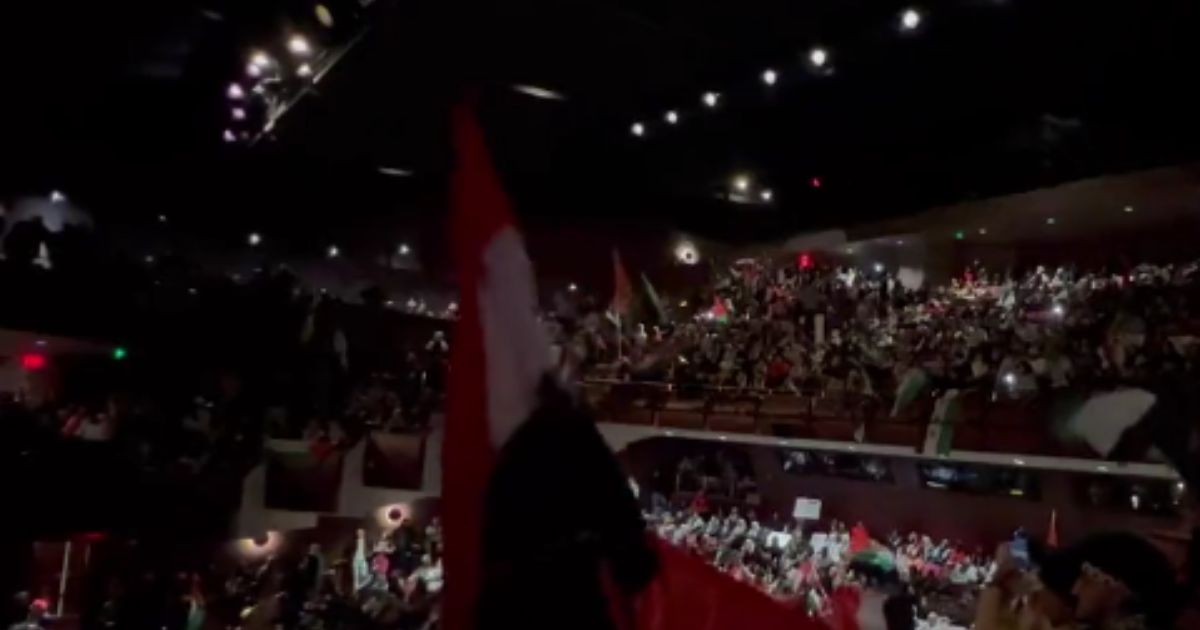 At a pro-Palestinian rally in Dearborn, Michigan, on Tuesday, an audience inside a large theater cheered Hamas.