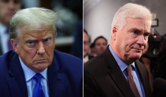 Former President Donald Trump, left, on Tuesday commented on at the nomination of Republican Rep. Tom Emmer of Minnesota to become House Speaker.