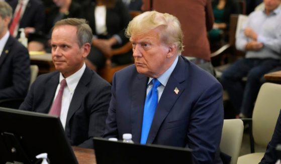 Former President Donald Trump attends the start of his civil fraud trial at New York State Supreme Court on Monday in New York City.