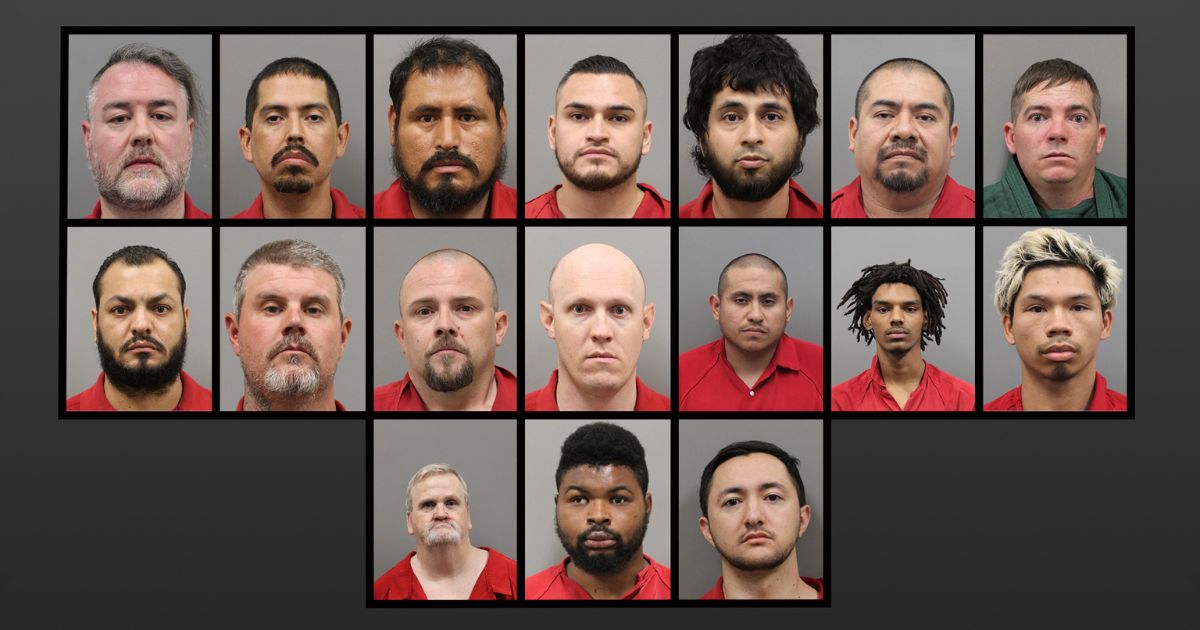 Seventeen individuals were arrested in connection to an online sting aimed at child sex predators.