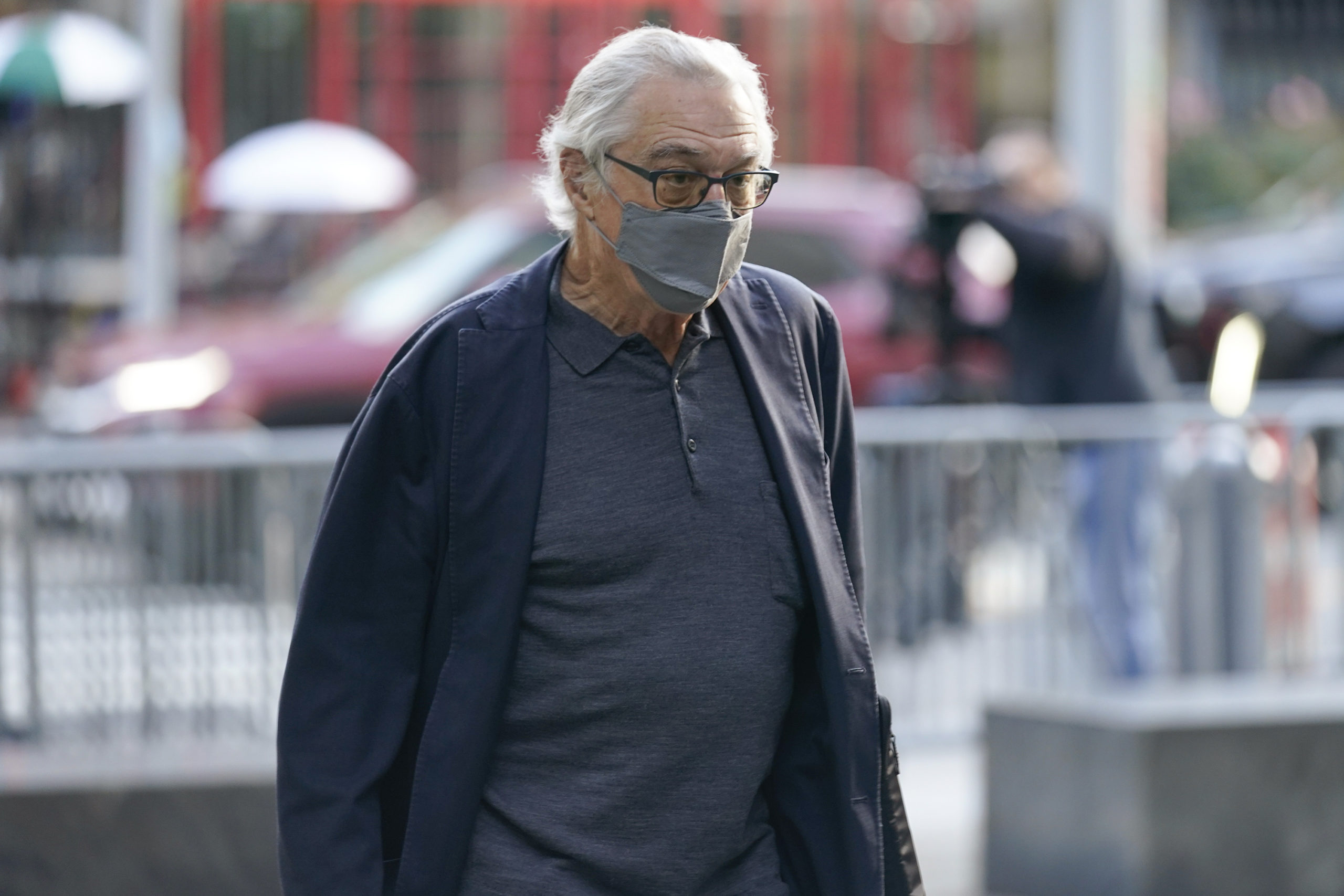 Actor Robert De Niro arrives to court in New York, Tuesday to continue his testimony in a $12 million lawsuit accusing him of being a bad boss.