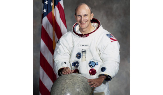 This photo released by NASA shows astronaut Ken Mattingly. Mattingly, who is best remembered for his efforts on the ground that helped bring the damaged Apollo 13 spacecraft safely back to Earth, has died Tuesday, Oct. 31, 2023, NASA announced.