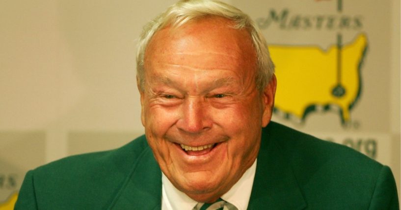 Arnold Palmer speaks during a news conference prior to the start of The Masters at the Augusta National Golf Club in Augusta, Georgia, on April 3, 2007. Palmer died Sept. 25, 2016, at age 87.