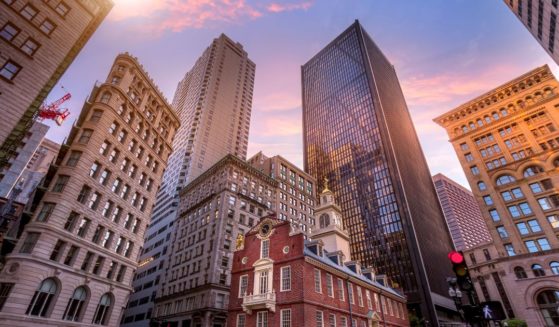 Downtown Boston is seen in the above stock image.