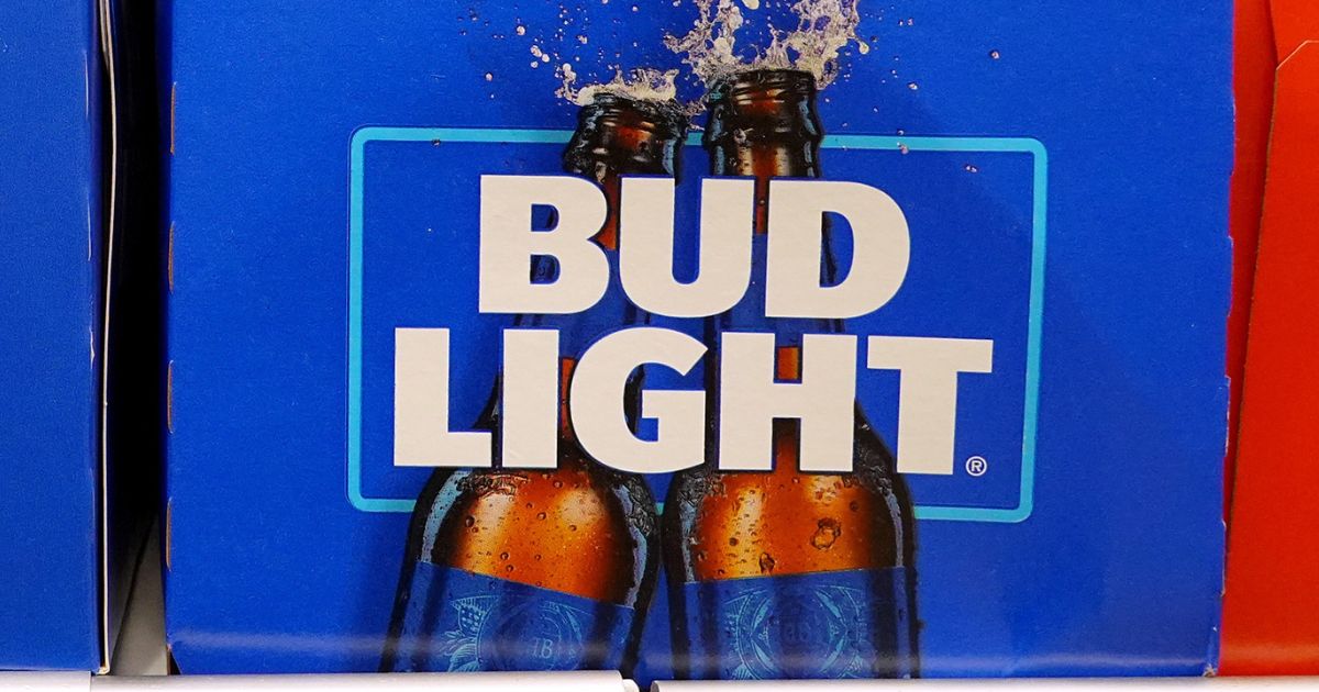 A case of Bud Light sits on a store shelf in Miami, Florida, on July 27. A quarterly sales report for the company indicates they are not quickly recovering from this summer's boycott.