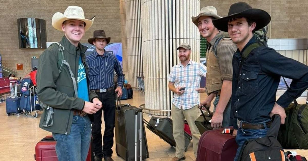 Cowboys from Arkansas and Montana arrive to help out in Israel.