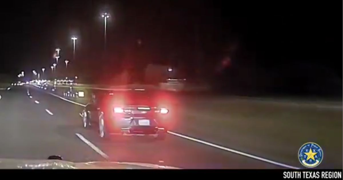 Dashcam footage from a Texas state trooper's vehicle shows the car fleeing at over 140 miles per hour at times.