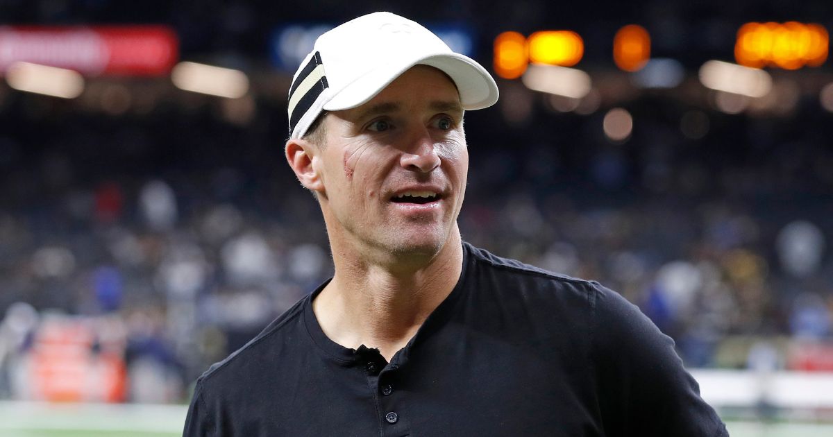 Former New Orleans Saints quarterback Drew Brees looks on before his former team hosted the Tennessee Titans on Sept. 10.